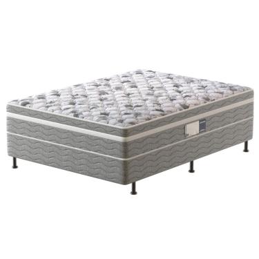Imagem de Cama Box Conjugada Casal PROdormir Advanced com Espuma D28 54x138x188 cm – Branco/Cinza