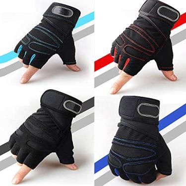 Imagem de Luvas de treino para levantamento de peso, treino de bicicleta, ciclismo - Luvas de levantamento de peso de qualidade premium Luvas de academia laváveis para proteção de calos e bolhas para homens e mulheres, Preto, Large