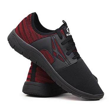 Imagem de Tênis Masculino Nylon Cadarço Textura Confortável Dia a Dia Vermelho 36