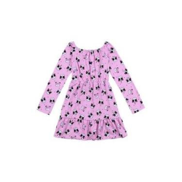 Imagem de Vestido Infantil Destak Ciganinha Manga Longa Pandinhas-Feminino