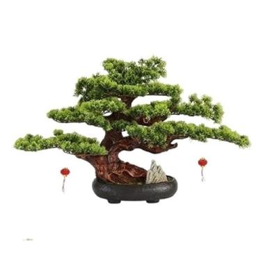Imagem de Bonsai artificial, decoração de entrada de casa, árvore de bonsai artificial com vaso, sala de estar, escritório, hotel, enfeites de árvore falsa, decoração de escritório