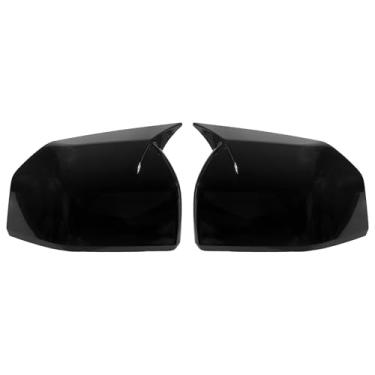 Imagem de Motoforti 2 peças de tampa de espelho de asa de boi do lado esquerdo direito para Ford F150 2015-2020, capa de espelho retrovisor, caixa de espelho de porta externa, tampa do espelho do passageiro do