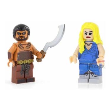 Imagem de Bonecos Blocos De Montar Game Of Thrones Drogo E Daenys