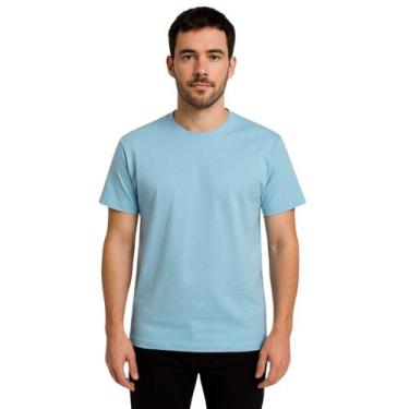 Imagem de Camiseta Básica Masculina 100% Algodão Lisa Premium Básica Casual Dia 