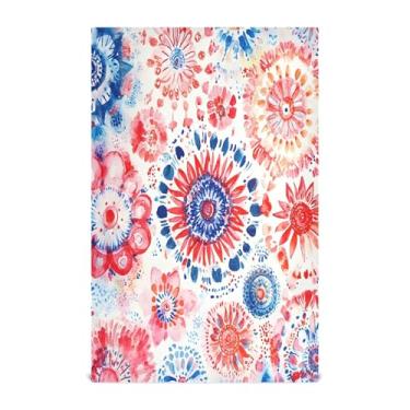 Imagem de xigua Conjunto de 1 panos de prato de cozinha boêmios em aquarela, macios e altamente absorventes de secagem rápida para limpeza de pratos e limpeza à mão, 71 x 45 cm