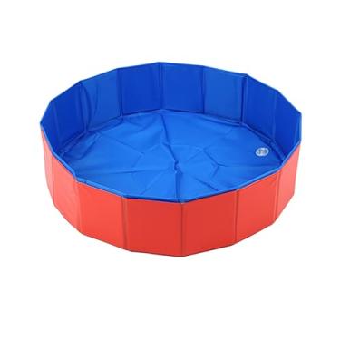 Imagem de Piscina de Banho para Pets Plegável Banheira Colapsível Cães e Gatos Portátil Fácil Armazenar Montar Drenagem Imediata - PVC Resistente Ambientalmente Amigável