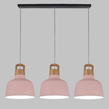 Imagem de Lustres pendentes modernos de metal, lustres lineares simples com 3 lâmpadas E26, luminária pendente nórdica para teto interno, luminárias pendentes para sala de jantar e ilha de cozinha, al