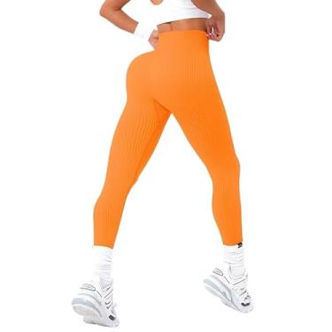 Imagem de tincolia Calça de ioga fitness sem costura cintura alta push up legging feminina super elástica academia treino meia-calça - 12-G (63-75 kg)