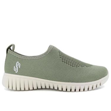 Imagem de Tenis usaflex slip on tricot monograma, 36, Verde