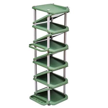 Imagem de Prateleira para sapatos, organizador de sapatos de 11 camadas, organizador de plástico, sapateira, armazenamento estreito para sala de estar, entrada, corredor, vestiário, sapato, suporte (cor: Oran