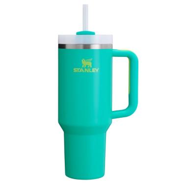 Imagem de COPO STANLEY QUENCHER VERDE TROPICAL TEAL EM AÇO INOX 887ML 08353-00