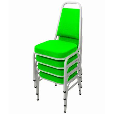 Imagem de Kit com 4 Cadeiras Empilháveis Linha Hotel Plus Verde