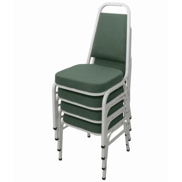 Imagem de Kit com 4 Cadeiras Empilháveis Linha Hotel Plus Verde