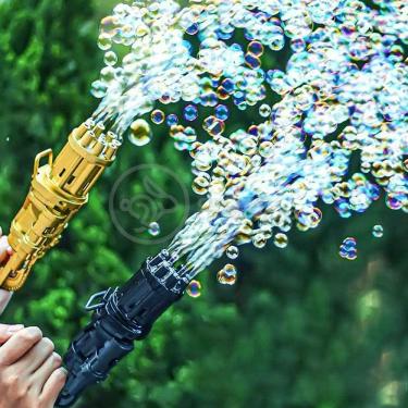 Imagem de Máquina Elétrica Lança Bolhas Sabão Preto