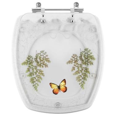 Imagem de Tampa De Vaso Sanitário Decorado Avant Plus Branco Para Bacia Incepa