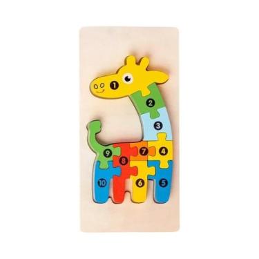 Imagem de Quebra-Cabeça Educacional 3D De Dinossauro Em Madeira Para Crianças, B