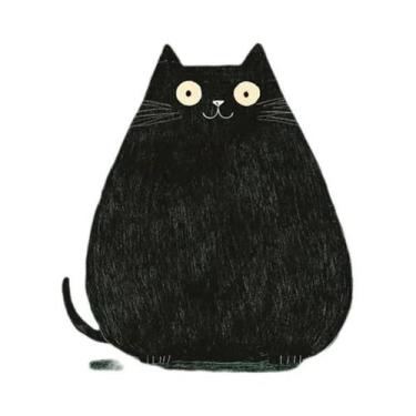 Imagem de Pôster De Lona Com Gato Japonês Comendo Macarrão, Arte Moderna Para Co