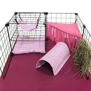 Imagem de Enxoval para Pet Porquinho da Índia Coelho com Toca Manta Soft Rede Te