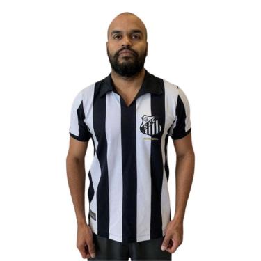 Imagem de Camisa Santos Retrô Bi Mundial 62/63 Listrada Oficial Polo-Masculino