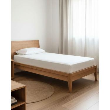 Imagem de Lençol de Solteiro Branco com Elástico 100% Algodão 150 Fios Lepper