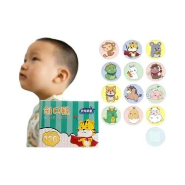 Imagem de Curativos Adesivos Redondos De Desenho Animado Para Crianças, 120 Peça