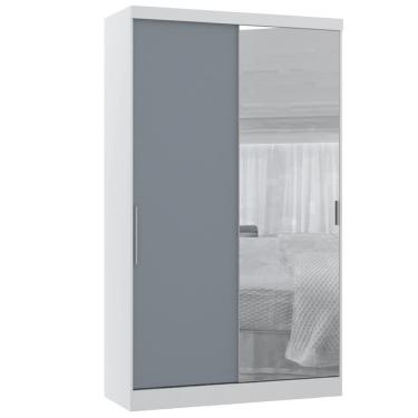 Imagem de Guarda Roupa Modulado 134,50cm 2 Portas de Correr com Espelho Alpes Luciane Moveis
