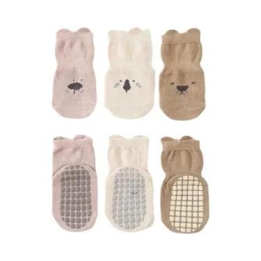 Imagem de Meias Antiderrapantes Para Bebês, Meninos E Meninas, 3 a 5 Pares, Padr