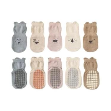 Imagem de Meias Antiderrapantes Para Bebês, Meninos E Meninas, 3 a 5 Pares, Padr