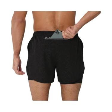 Imagem de Shorts Esportivos Masculinos 2 Em 1 De Secagem Rápida Para Corrida, Ac