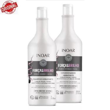 Imagem de Inoar Kit Força e Brilho Shampoo 1L e Condicionador 800ml