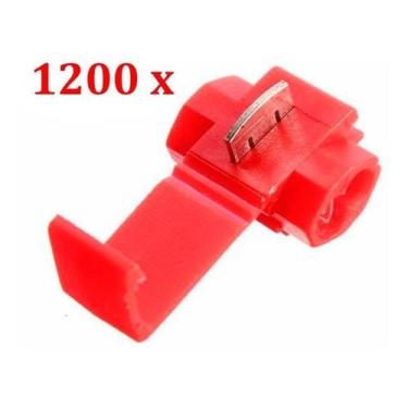 Imagem de 1200Pçs Conector Derivação Emenda Fios Vermelho 0,5 A 1,5Mm - Decorarm
