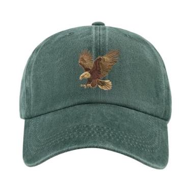 Imagem de Boné De Beisebol Unissex Ajustável Com Estampa De Águia Para Caminhada