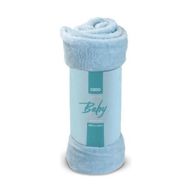 Imagem de Manta Soft De Microfibra Para Bebês 90X110Cm - Azul - Uzoo