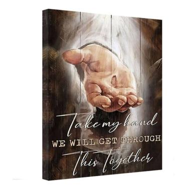 Imagem de Arte de parede, pintura, impressão em tela, mão de luz, 40x60cm