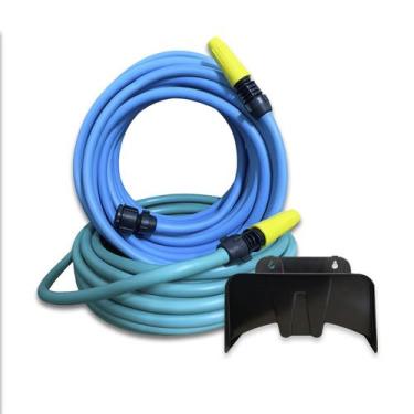 Imagem de Mangueira 10 Metros Siliconada Trançada 1/2 Polegadas Com Suporte De E