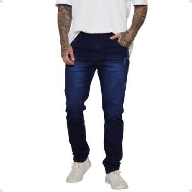 Imagem de Calça Jeans Masculina Básica Confortável Com Elastano Casual Moderna -