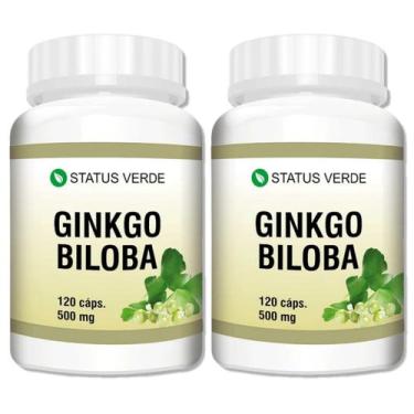 Imagem de 2 Potes Ginkgo Biloba 500mg Kit 240 Cáps - Suplemento Natural, Origina