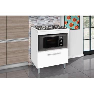 Imagem de Armário cozinha balcão bancada p/ cooktop fogão forno Buriti - Passe B