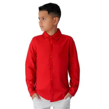 Imagem de Camisa Social Slim Manga Longa Infantil de Menino Noivinho - Ewg Moda 