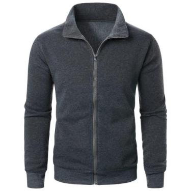 Imagem de Cardigan Masculino com Zíper - Casaco Esportivo Casual com Capuz e Gol