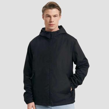 Imagem de Jaqueta Corta Vento Masculina Impermeável Liso Capuz-Unissex