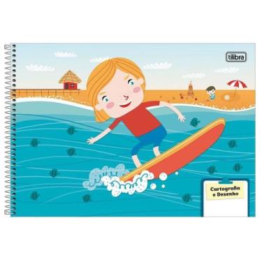 Imagem de Caderno Espiral Tilibra Cartografia Capa Dura sem Seda Sapeca 96 Folha