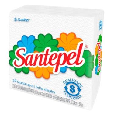 Imagem de Guardanapo de Papel Santepel Pequeno 24x22 50 Folhas Embalagem com 16 
