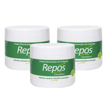 Imagem de Kit 3 Creme Removedor Hidratante de Cutículas Repos 120G