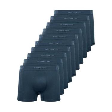 Imagem de Kit com 10 Cuecas Boxer Selene 11070-002//440, Cinza, G