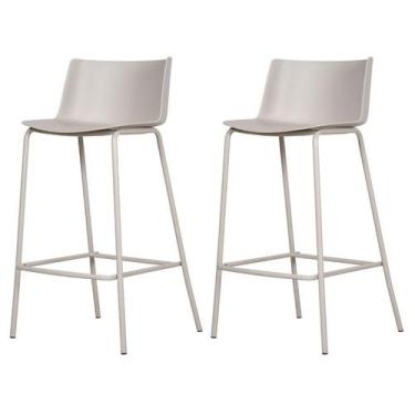 Imagem de Kit 2 Banquetas Ipanema Média Fratini 86,50 cm (altura) em Polipropile