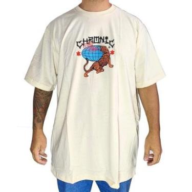 Imagem de Camiseta Chronic Big Oriental Tattoo Bege 4215-Masculino
