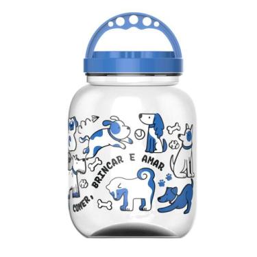 Imagem de Pote Porta Ração Cachorro Gato 3,6l 1,4LT Com Alça Container - - Panam