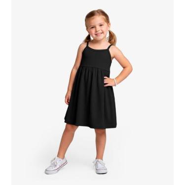 Imagem de Vestido Menina Infantil de Alças Select Preto, 4, Preto