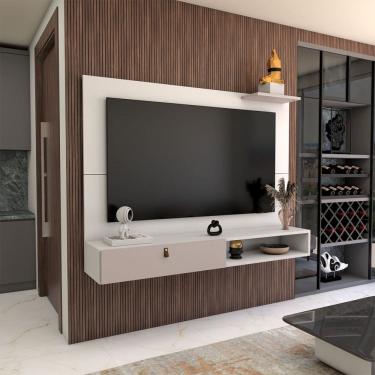 Imagem de Painel para TV Até 50 Polegadas Carter 1 Porta Branco - Panorama Móveis